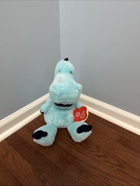 Plush Dinosaur Stuffed Toy - Light Blue Hippo-Style Cuddler